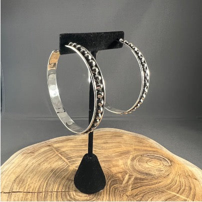 BOHO SOL XL Ball Hoop 925 Sterling Earrings SKU: T171-XL