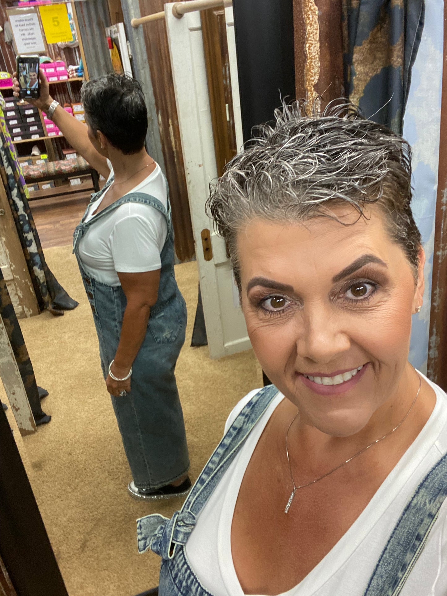 Grunge Denim Distressed Overalls