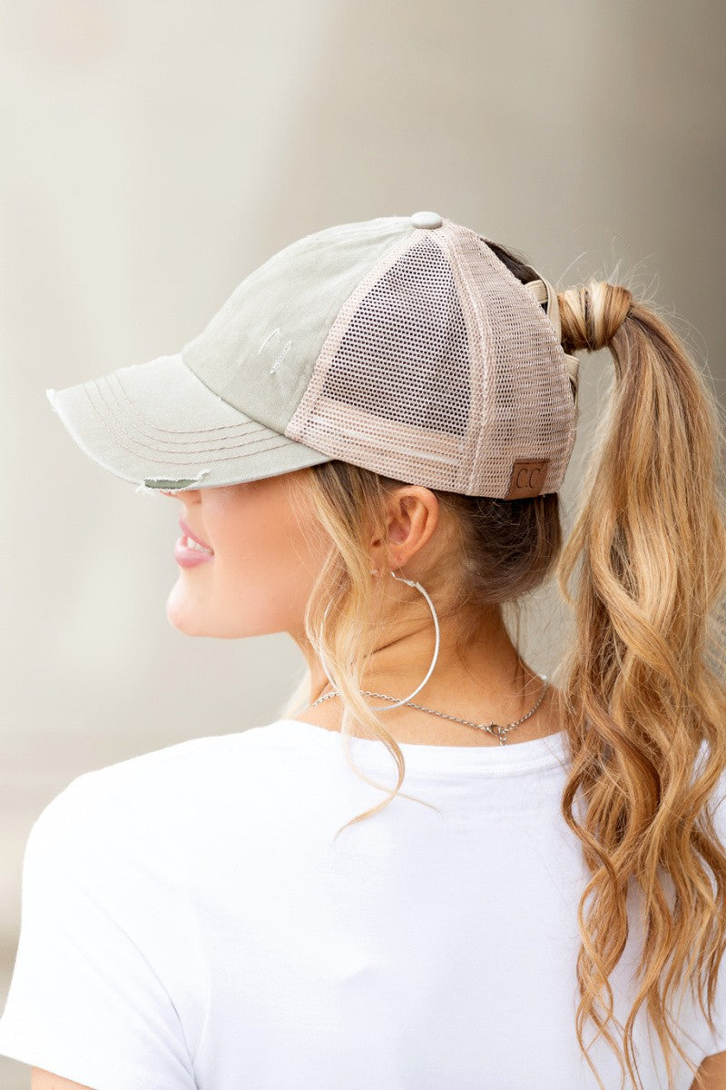 CC Criss-Cross Ponytail Cap
