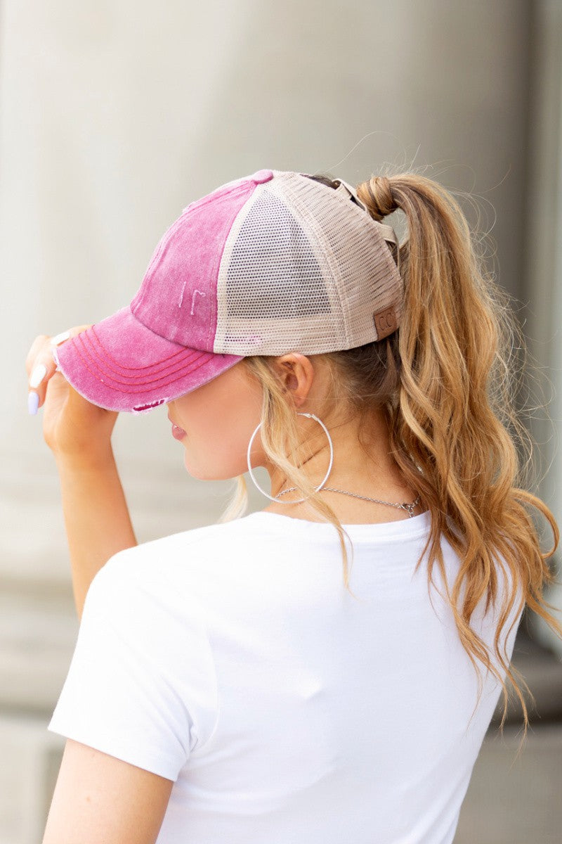 CC Criss-Cross Ponytail Cap