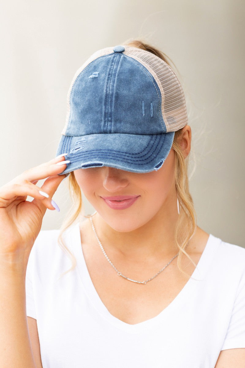 CC Criss-Cross Ponytail Cap