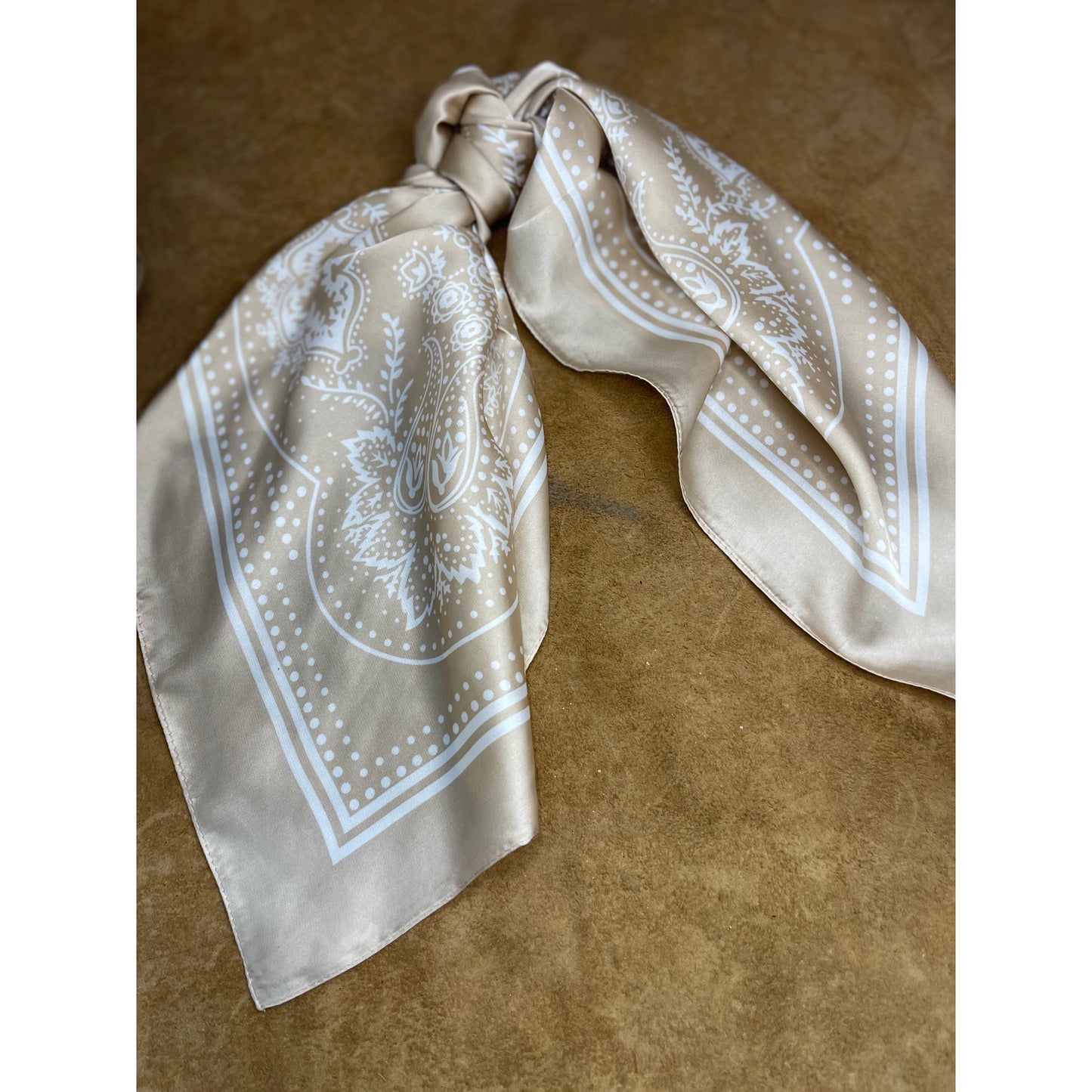 Large Cream Bandana Wild Rag