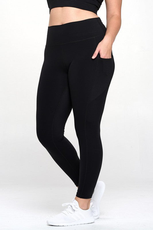Sumptuous Buttery Soft Black Activewear Leggings with Pockets