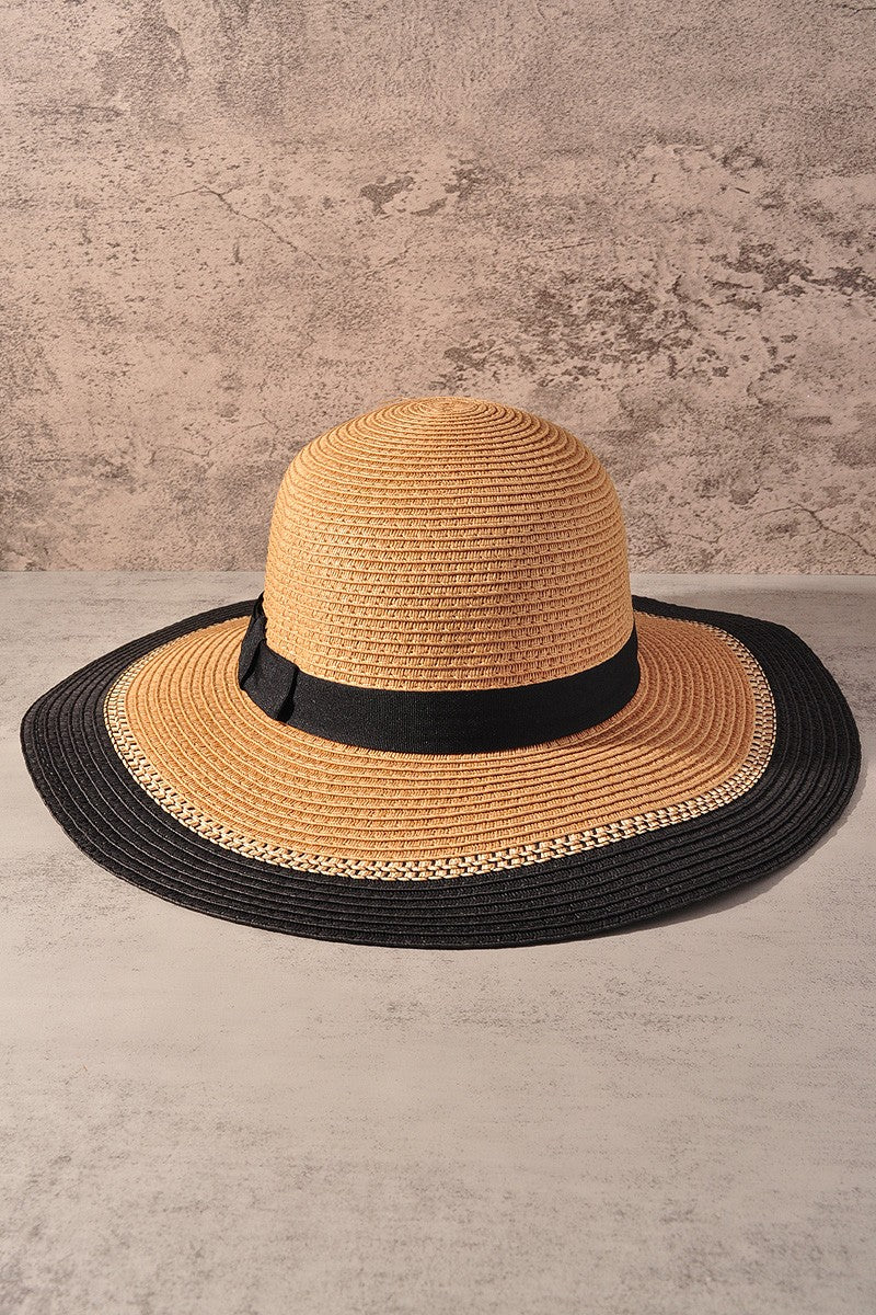 Floppy Hat Natural and Black