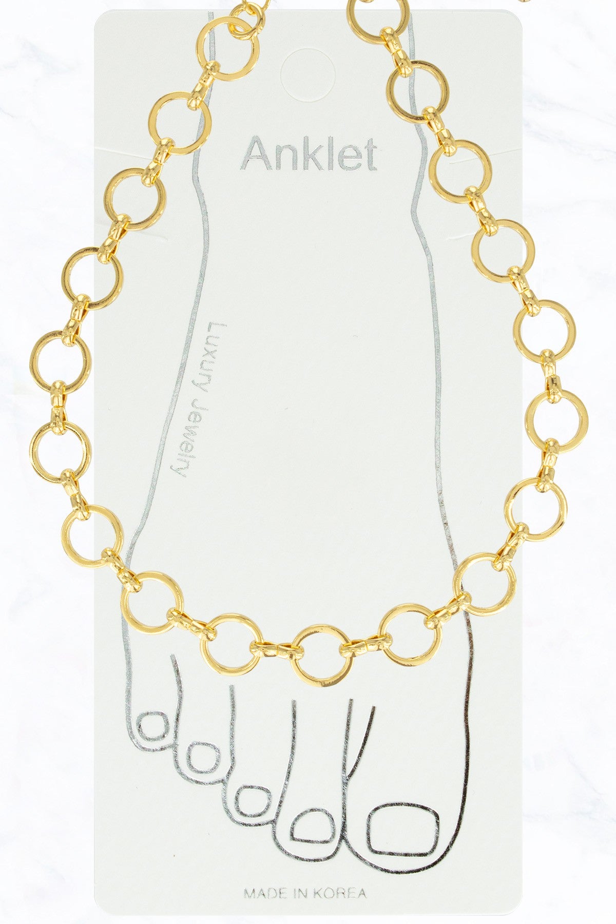 Circle Shape Link Chain Anklet