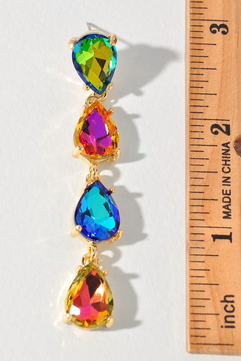 Crystal Rhinestone Drop Earrings