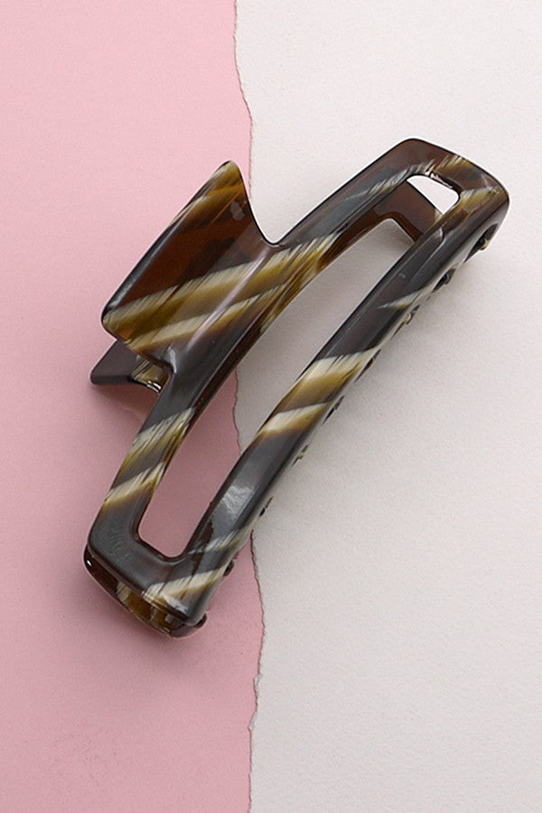 LARGE RECTANGLE CELLULOSE HAIR CLAW CLIPS