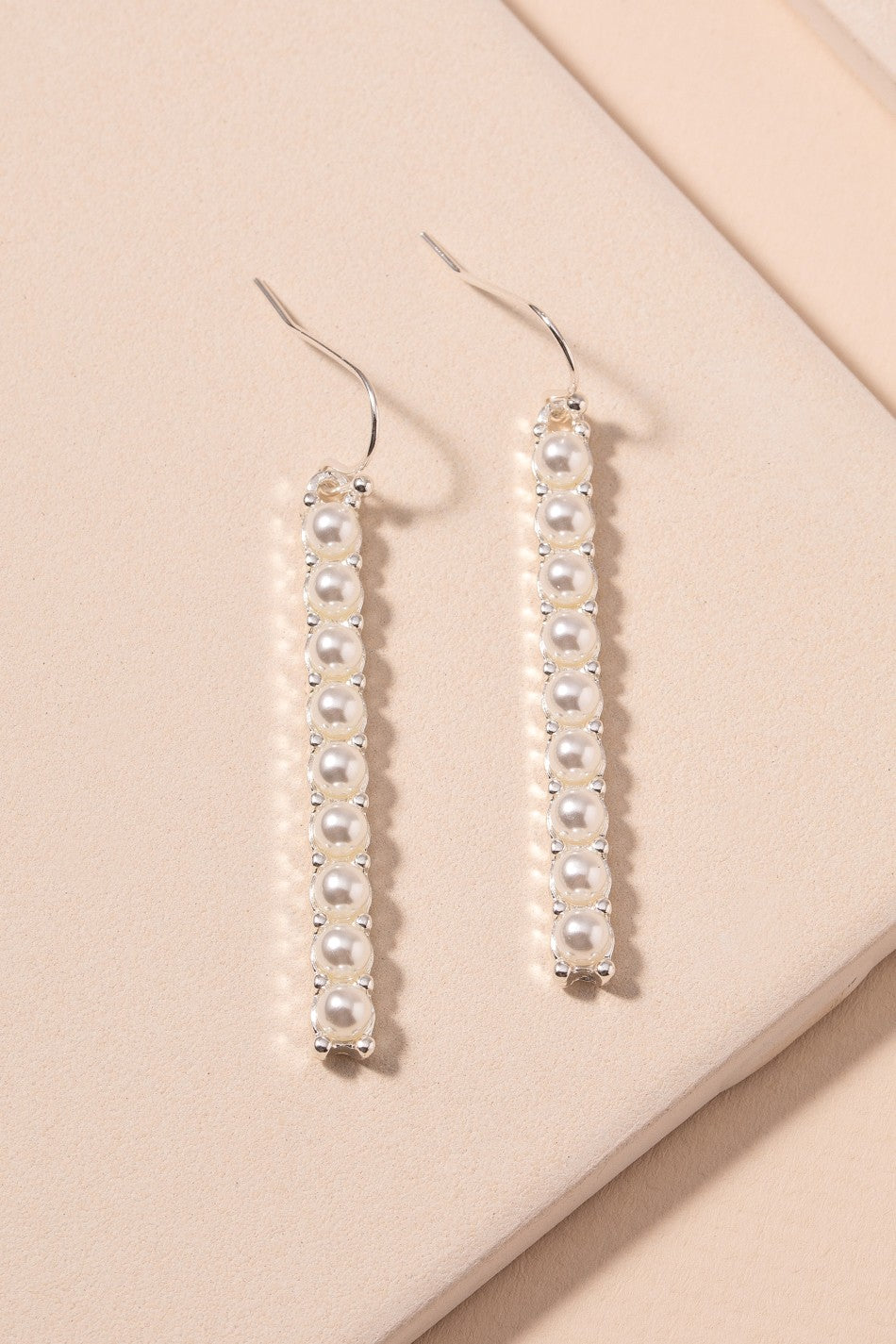 Pearls Bar Dangling Earrings