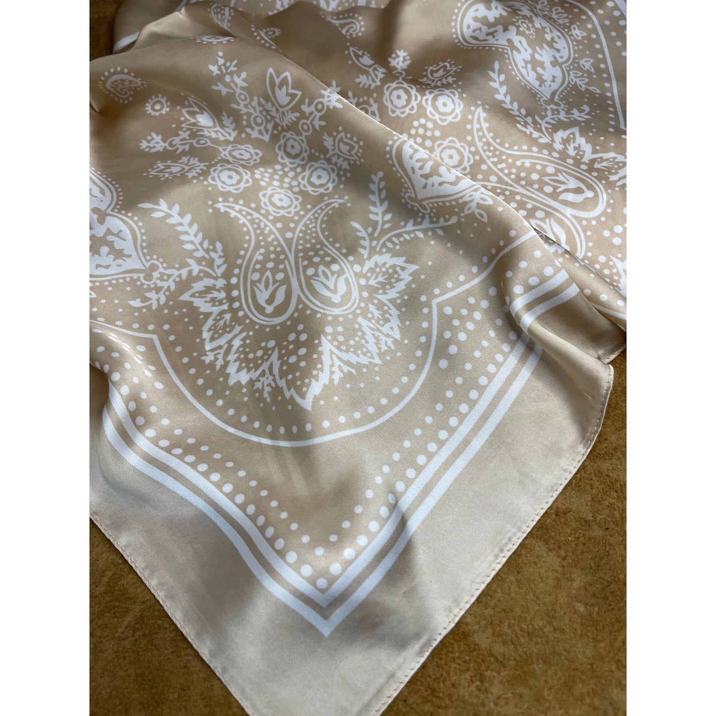 Large Cream Bandana Wild Rag