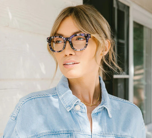 Celeste Focus Tortoise Readers by Peepers - Purple quartz