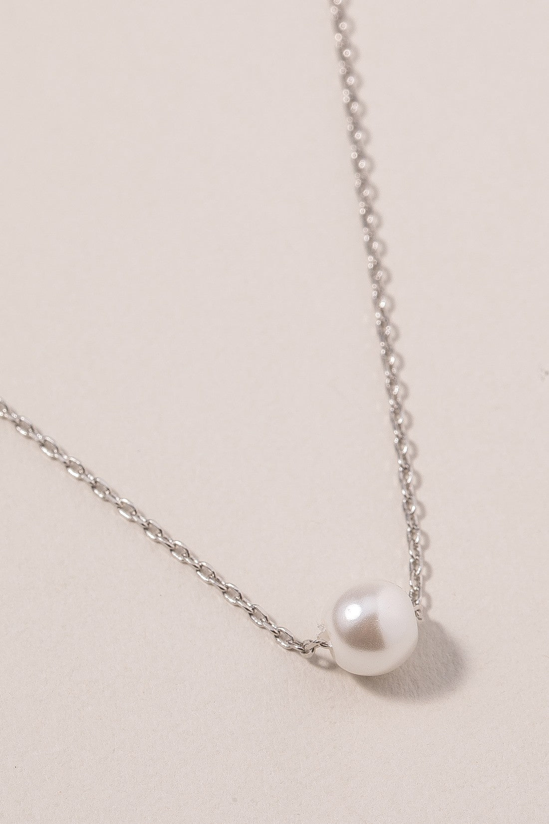 5mm Bridesmaids Pearl Charm Necklace