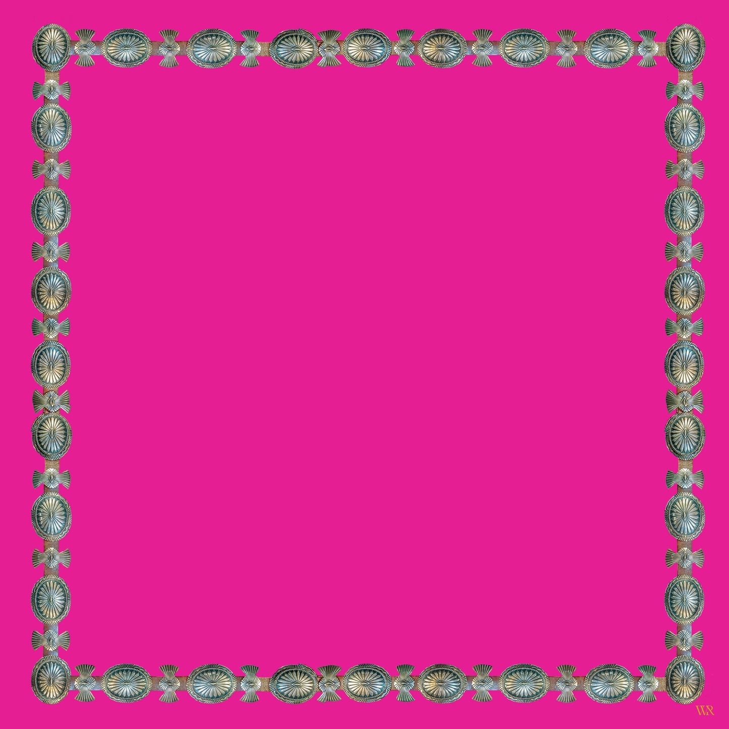 Hot Pink Concho Border Scarf