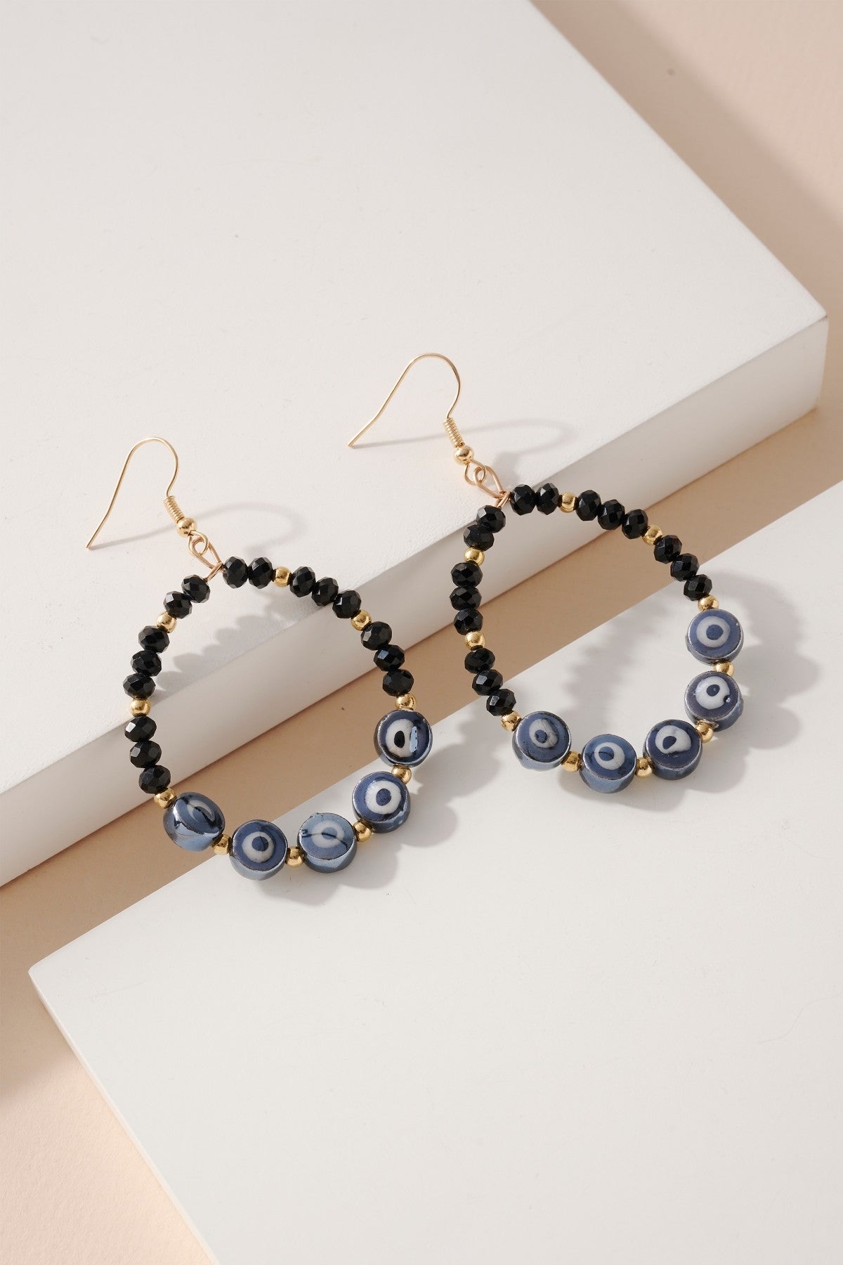 Seeing Eye Bead Dangling Earrings