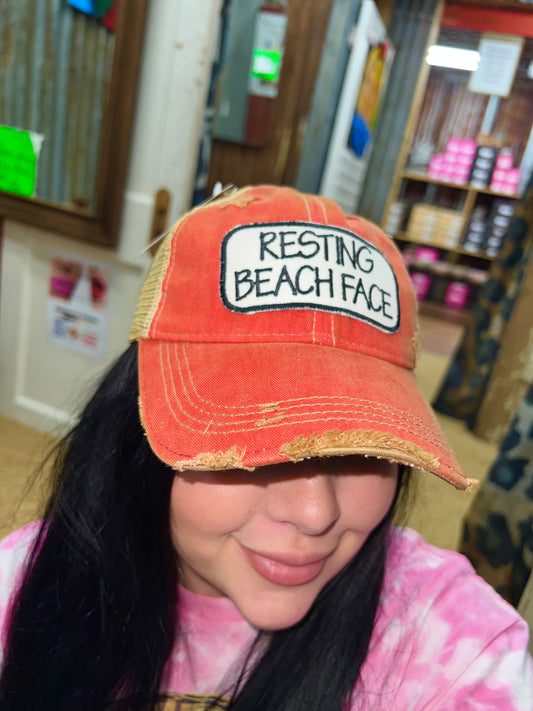 Resting Beach Face Cap