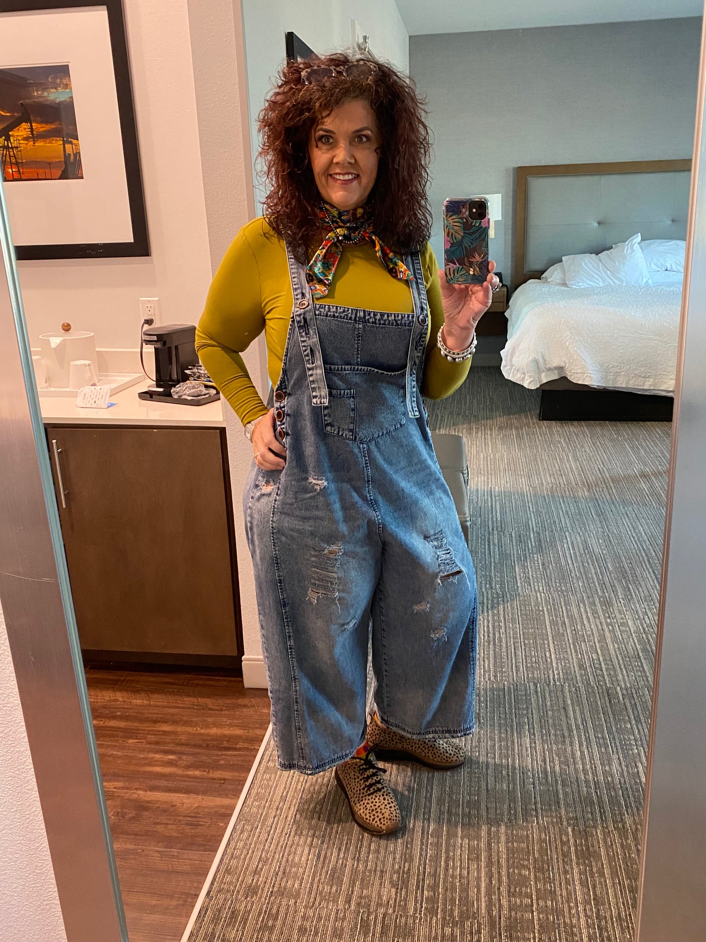 Grunge Denim Distressed Overalls