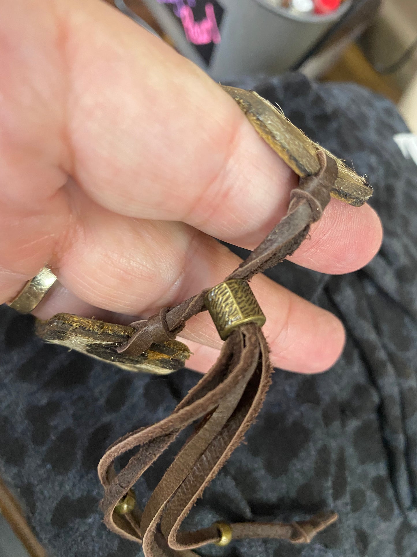Keep It Gypsy Leopard Leather Bracelet
