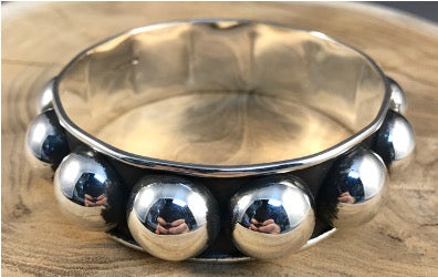 BOHO SOL 16MM Ball 925 Sterling Bangle T416