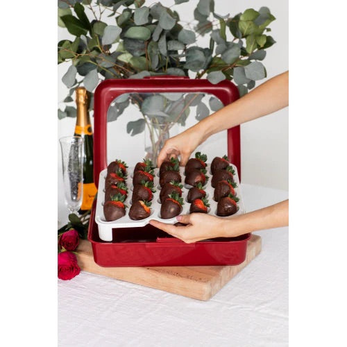 Fancy Panz Deviled Egg / Strawberry Trayz Insert for Fancy Panz 2in1, Holds 20 Eggs, White