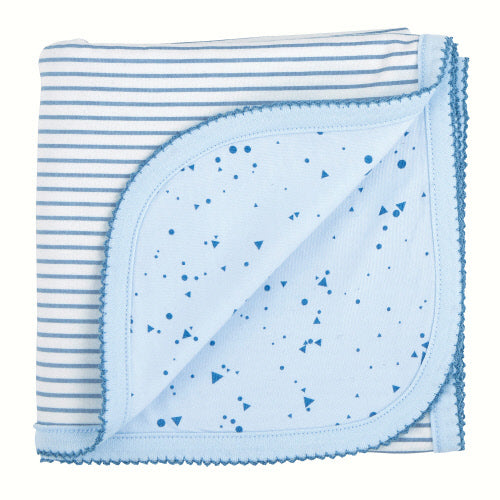 Blue Geo Reversible Blanket