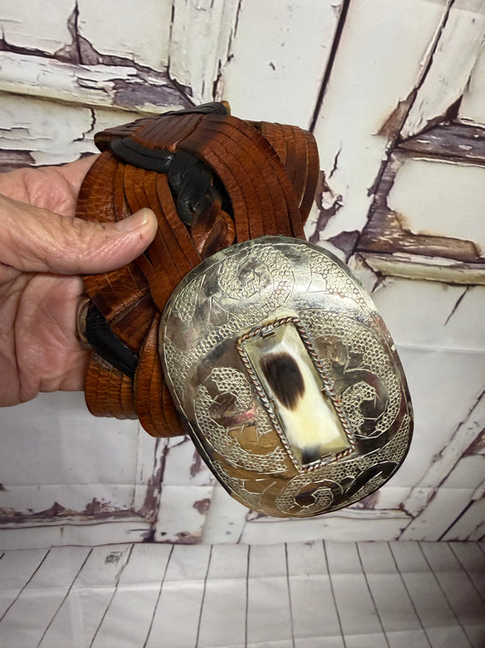 Natural Leather Belt - Brown