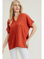 Rust Solid Boxy Top