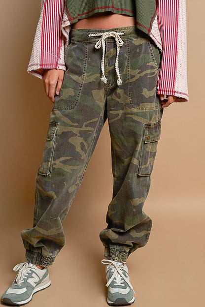 Olive Camo Twill Pants