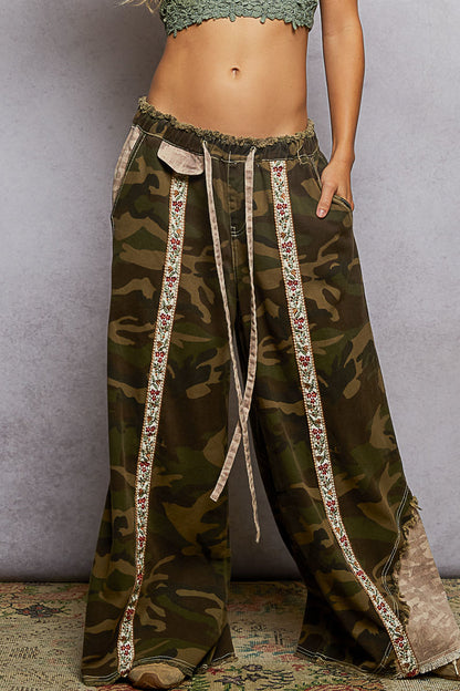BOHO Camo Wide Leg Pants by POL