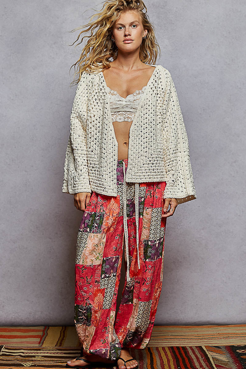 Cream Chenille Cardigan