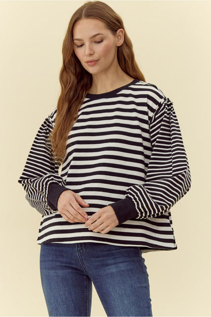 Black Striped Blouse