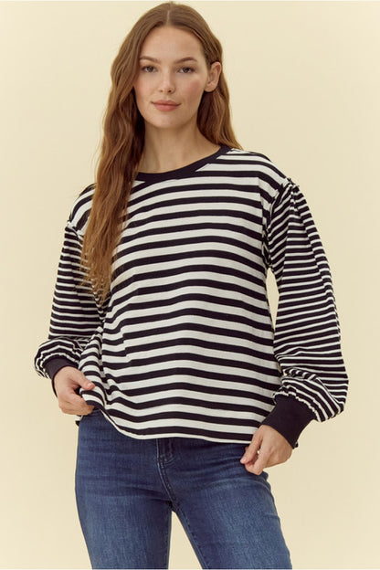 Black Striped Blouse