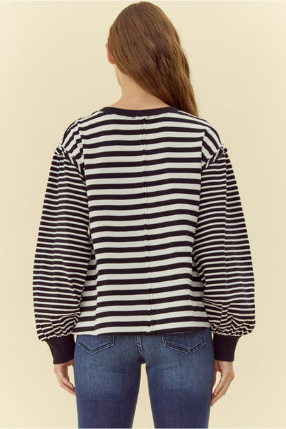 Black Striped Blouse