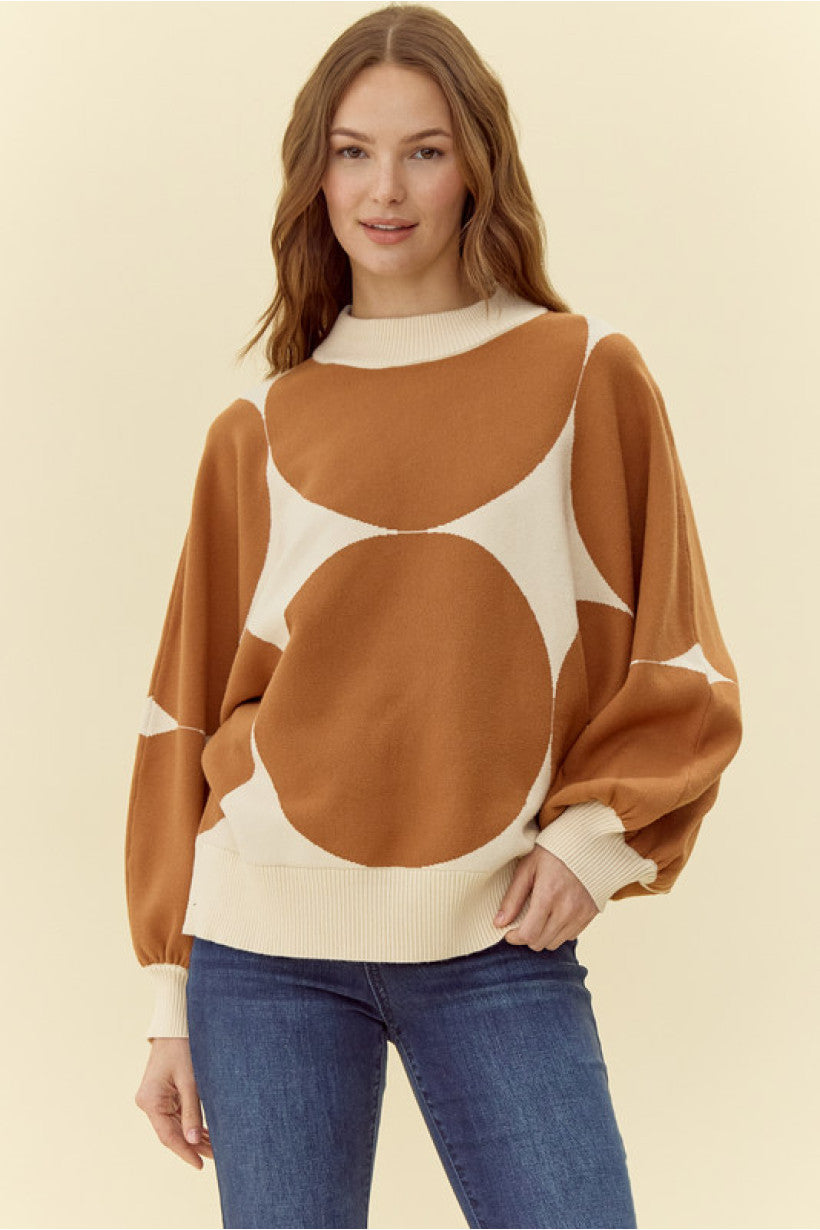 Toffee Dot Sweater