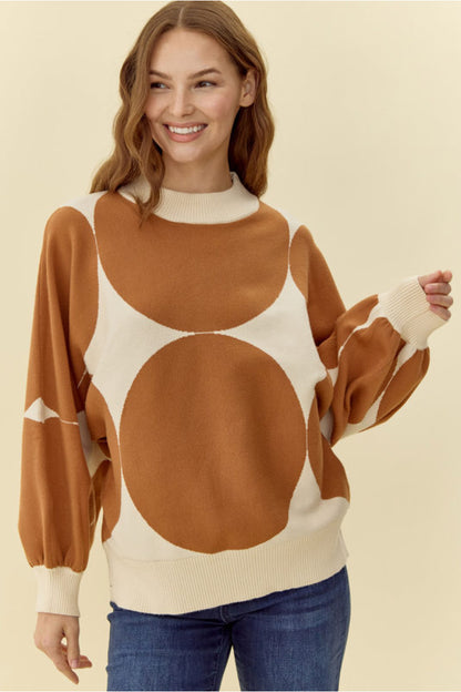 Toffee Dot Sweater