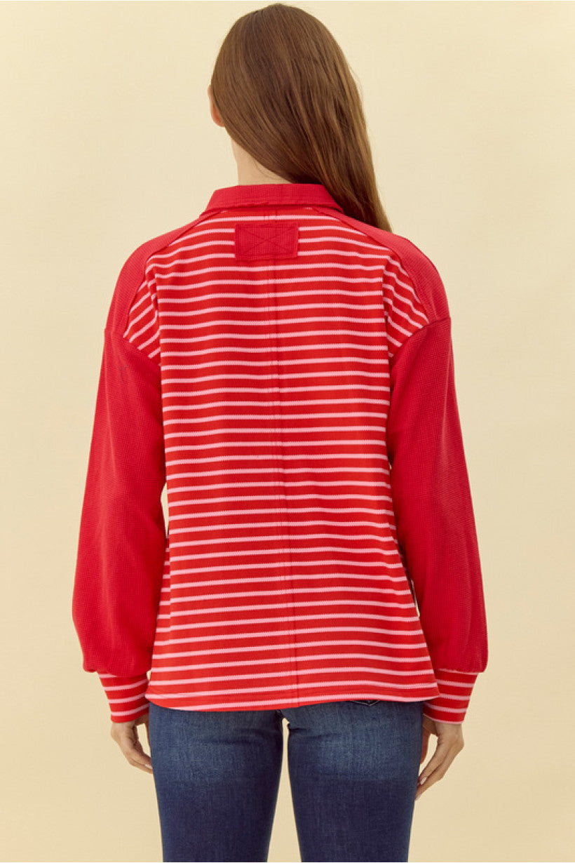 Red Striped Pullover