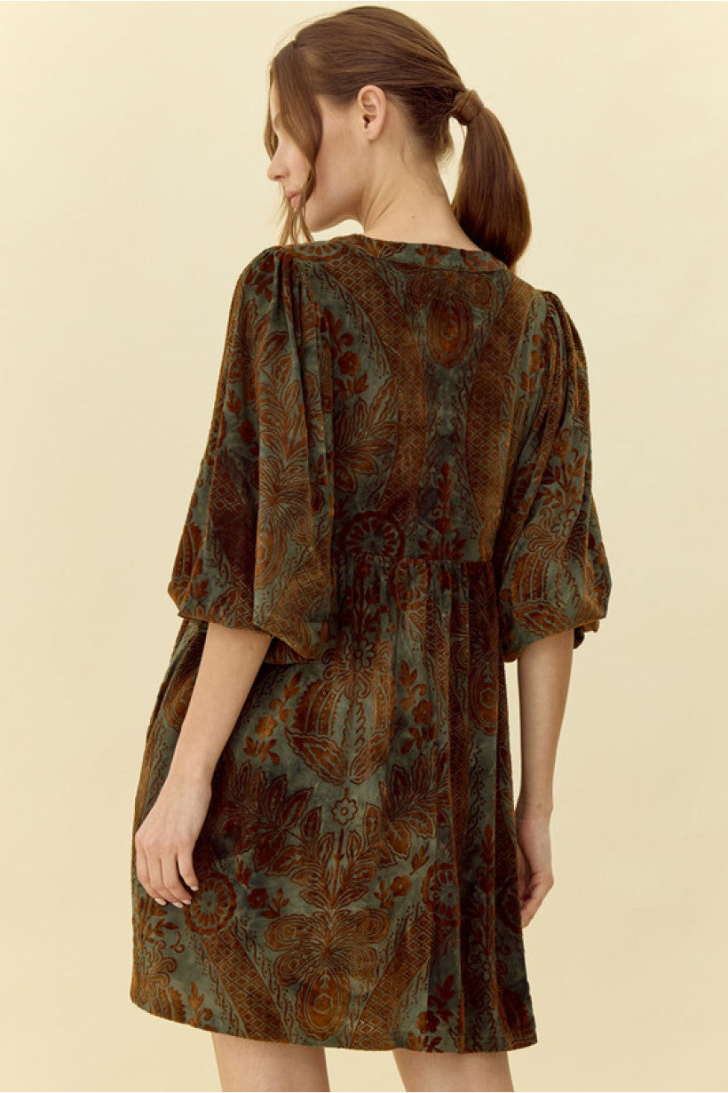 Velvet Jacquard Dress