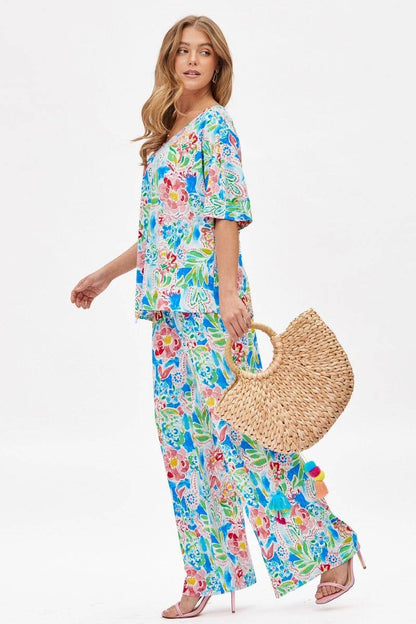 Lightweight Summer Printed Two-Piece Set