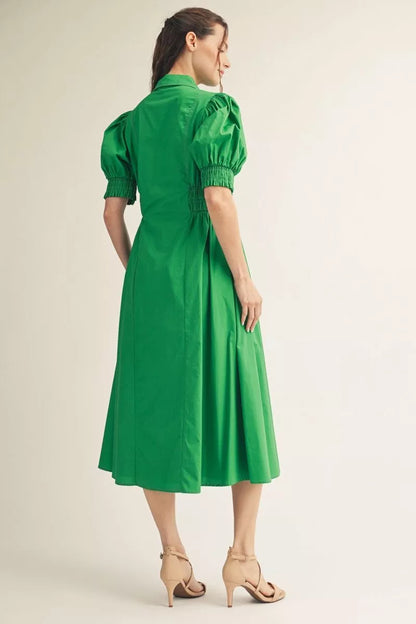 Kelly Green Midi Dress by Jodifl