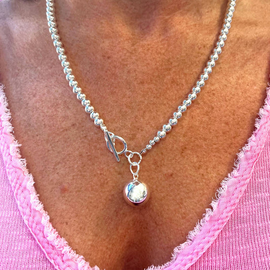 Ball Necklace: Silver