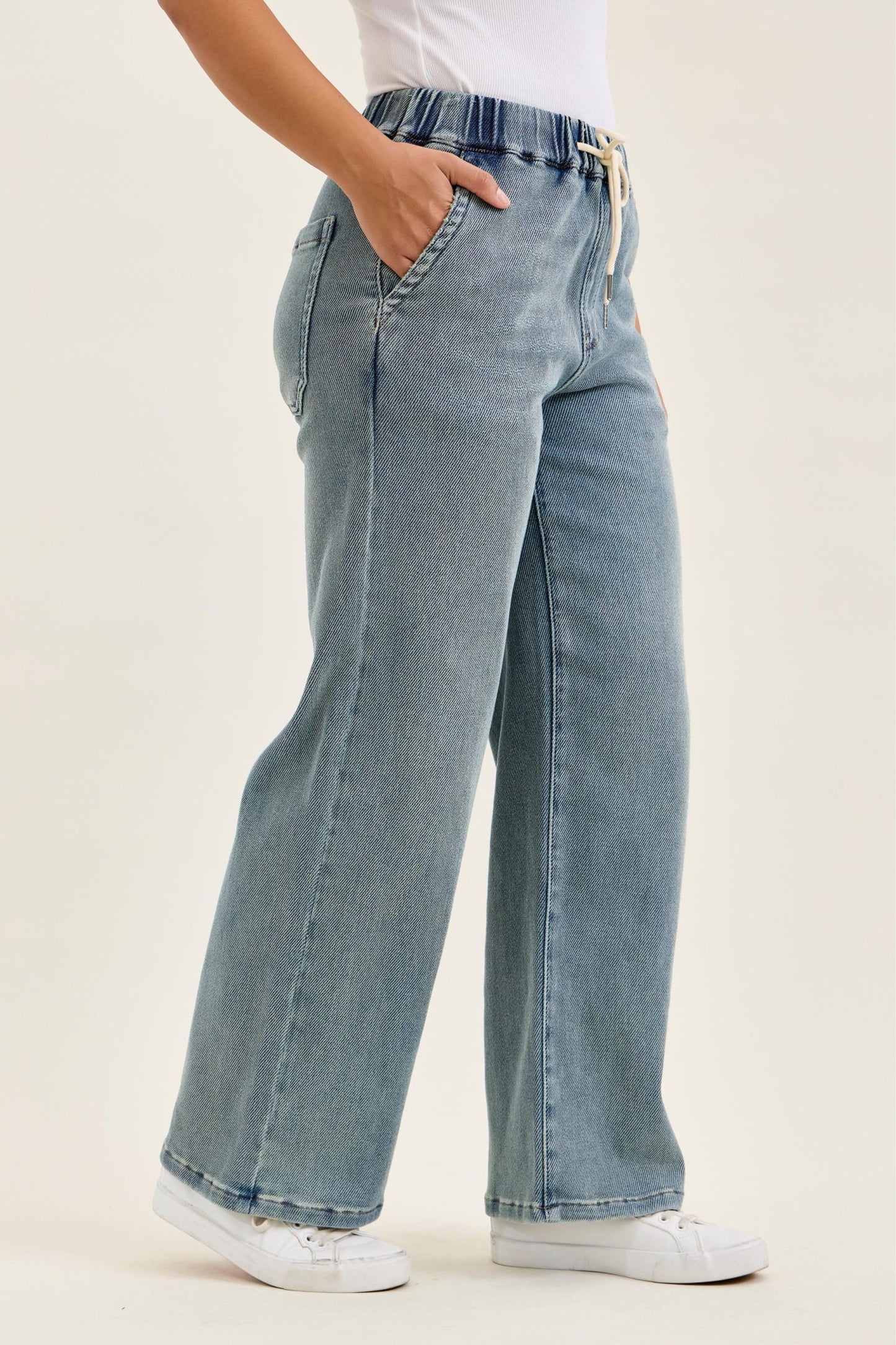 Judy Blue HW WILHELMINA Baggy MD Aged Stone Blue (Knit Indigo) 881127