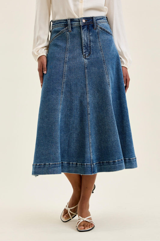 Judy Blue HW Lasso Skirt MD Medium Stone