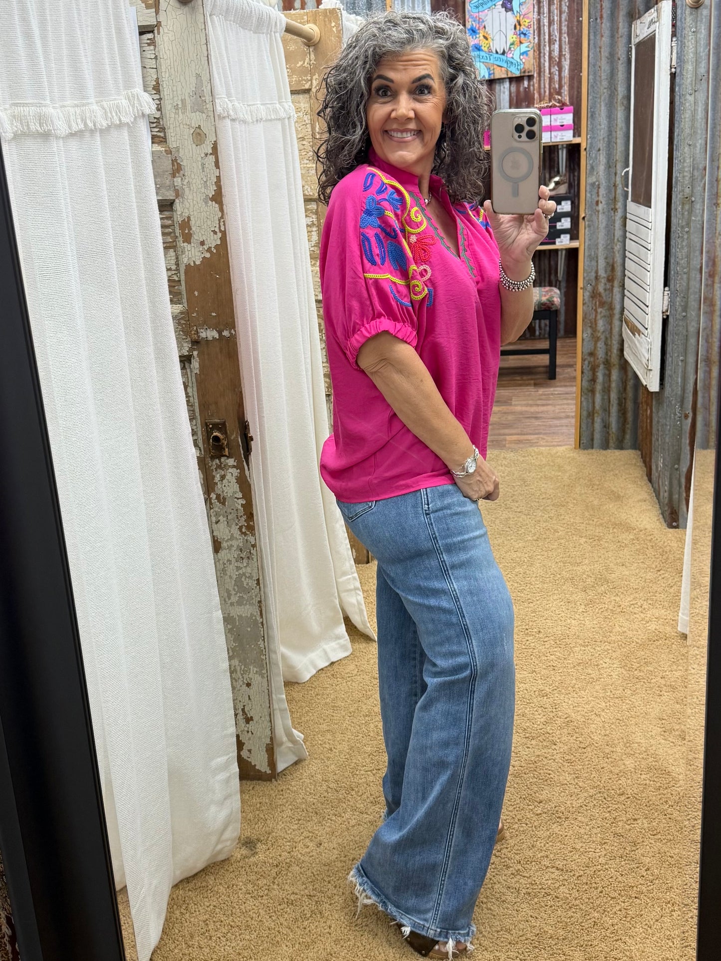 Fuschia Fiesta Blouse