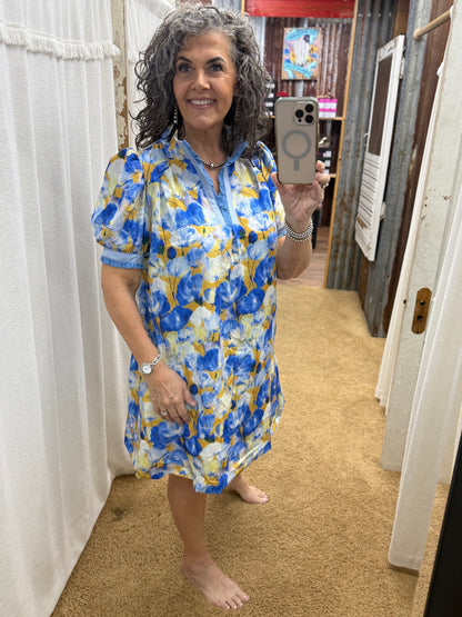 Blue Floral Dress