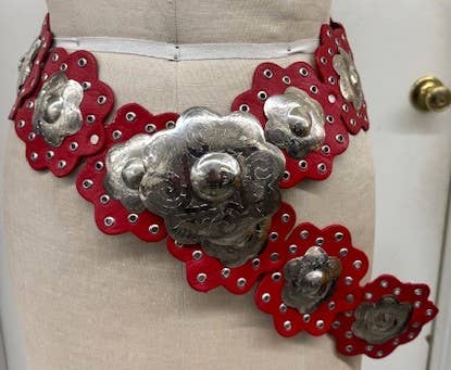 RED Leather Belt