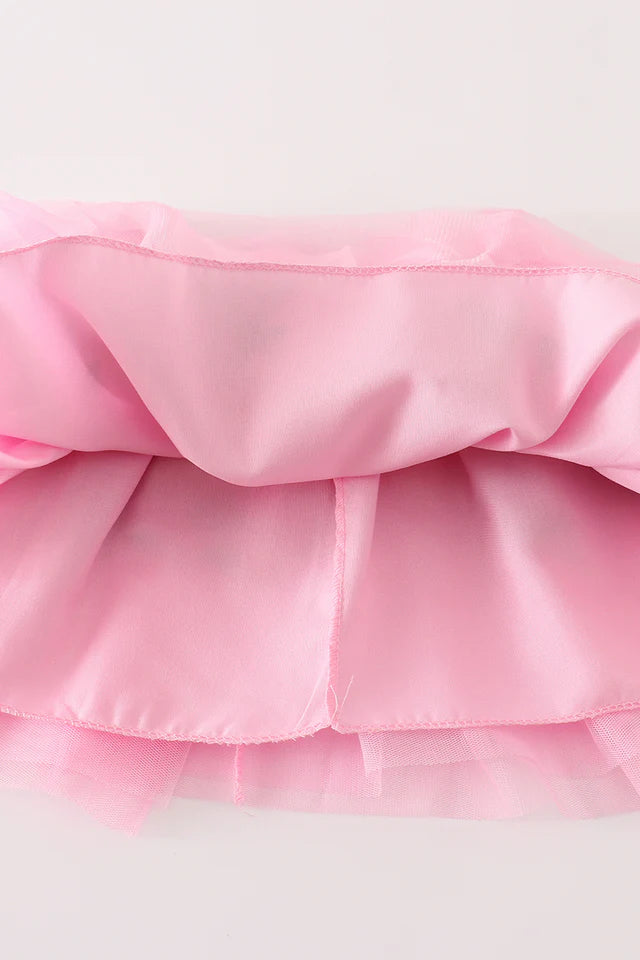 Pink Christmas Tutu Sequin Skirt