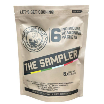 The Sampler - 6 Pack of Seasonings & Spices, Rubs, BBQ, Gift