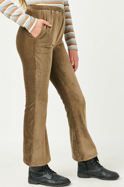 Girls Wide Leg Velvet Corduroy Pants