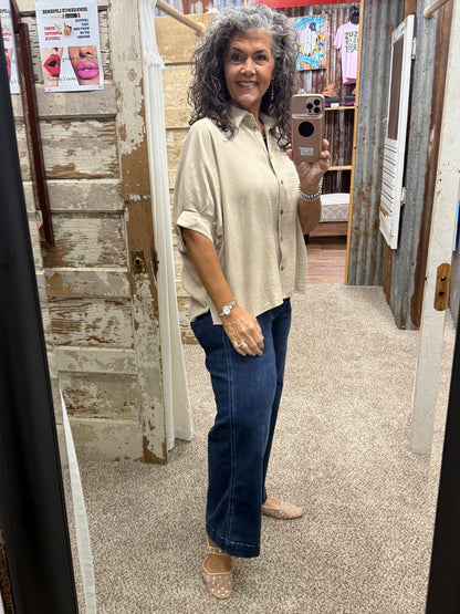 Entro Khaki Dolman Sleeve Top