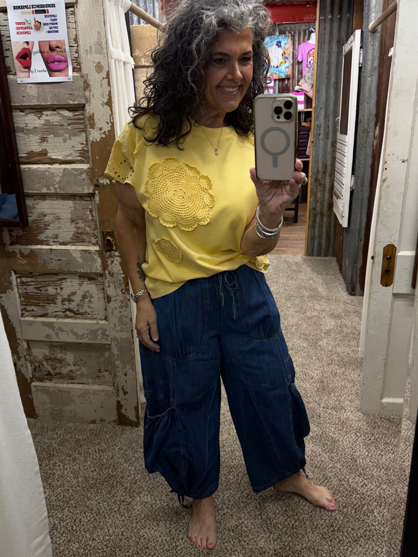 Canary Crochet Top