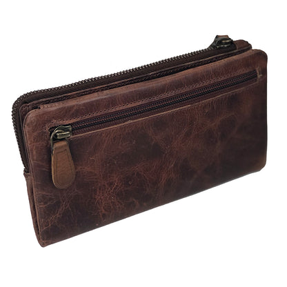 Genuine Leather Honey Brown Woman's RFID Wallet