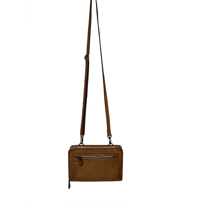 Genuine Leather Dark Brown Crossbody